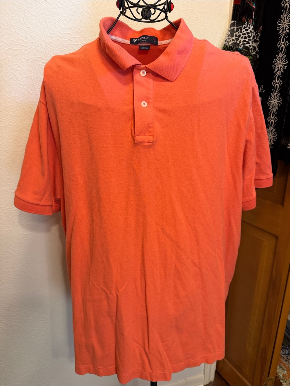 🪸🪸🪸BOGOHO🪸🪸🪸Cremieux Men's Coral-Orange Polo-2XL - Picture 1 of 9